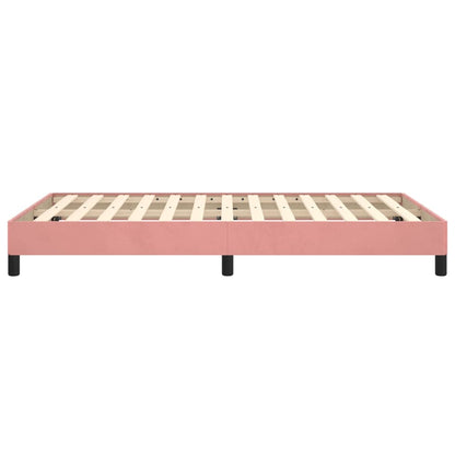 Estrutura de cama 120x200 cm veludo rosa