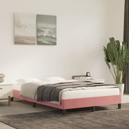 Estrutura de cama 120x200 cm veludo rosa