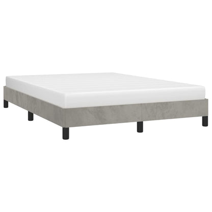 Estrutura de cama 140x190 cm veludo cinzento-claro