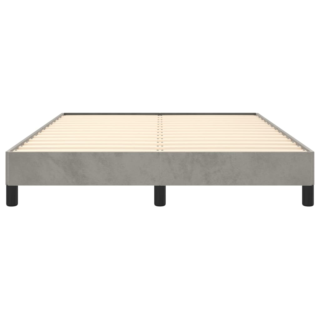 Estrutura de cama 140x190 cm veludo cinzento-claro