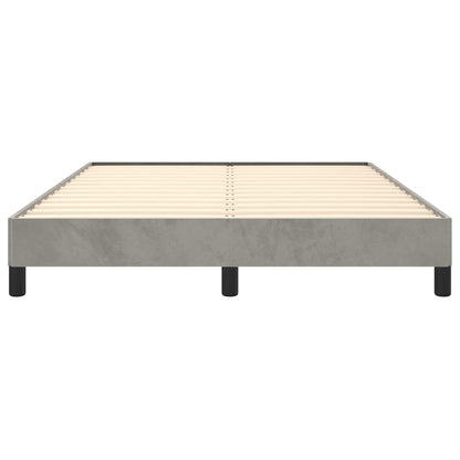 Estrutura de cama 140x190 cm veludo cinzento-claro