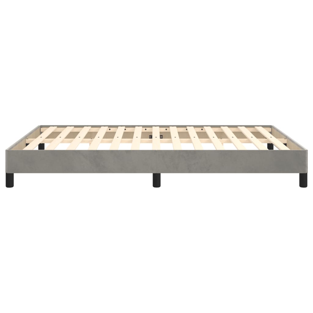 Estrutura de cama 140x190 cm veludo cinzento-claro