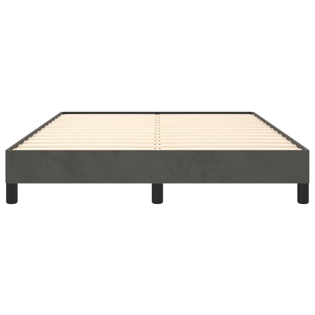 Estrutura de cama 140x190 cm veludo cinzento-escuro