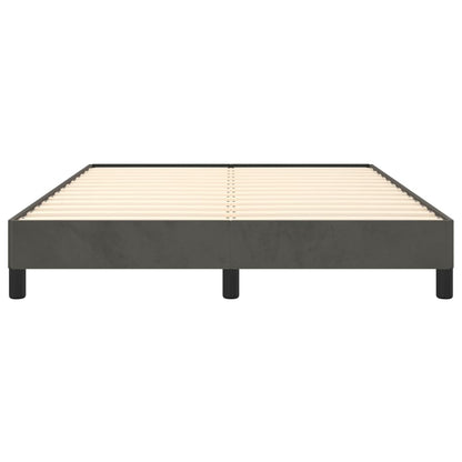 Estrutura de cama 140x190 cm veludo cinzento-escuro