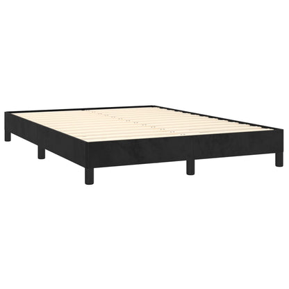 Estrutura de cama 140x190 cm veludo preto