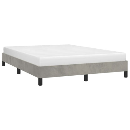 Estrutura de cama 140x200 cm veludo cinzento-claro