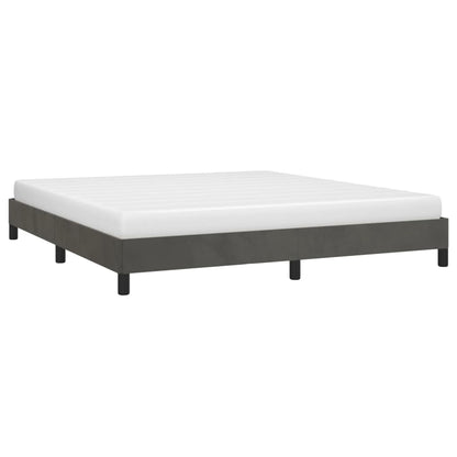 Estrutura de cama 180x200 cm veludo cinzento-escuro