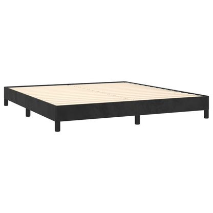 Estrutura de cama 180x200 cm veludo preto