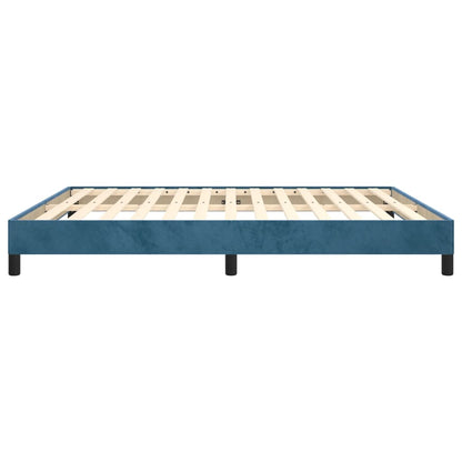 Estrutura de cama 180x200 cm veludo azul-escuro