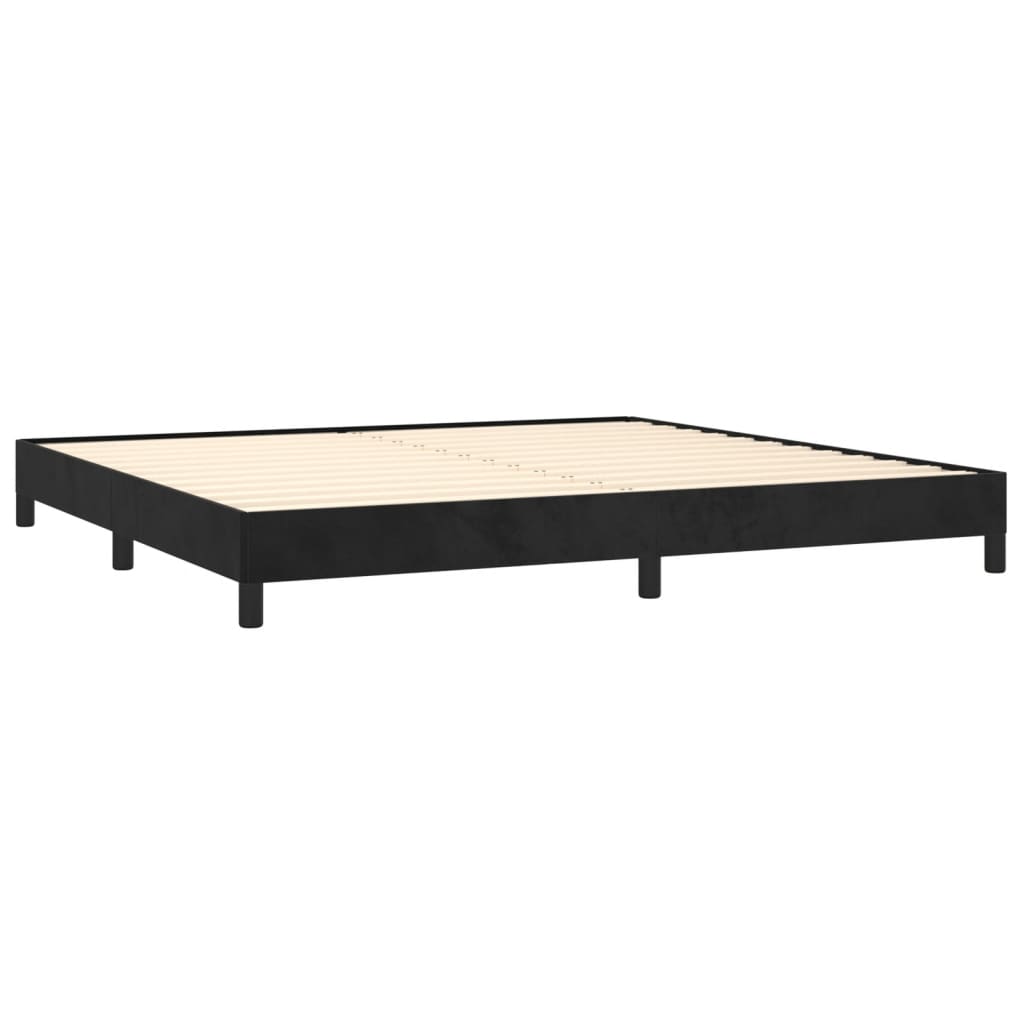 Estrutura de cama 200x200 cm veludo preto