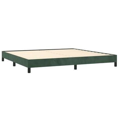 Estrutura de cama 200x200 cm veludo verde-escuro