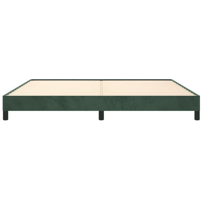 Estrutura de cama 200x200 cm veludo verde-escuro