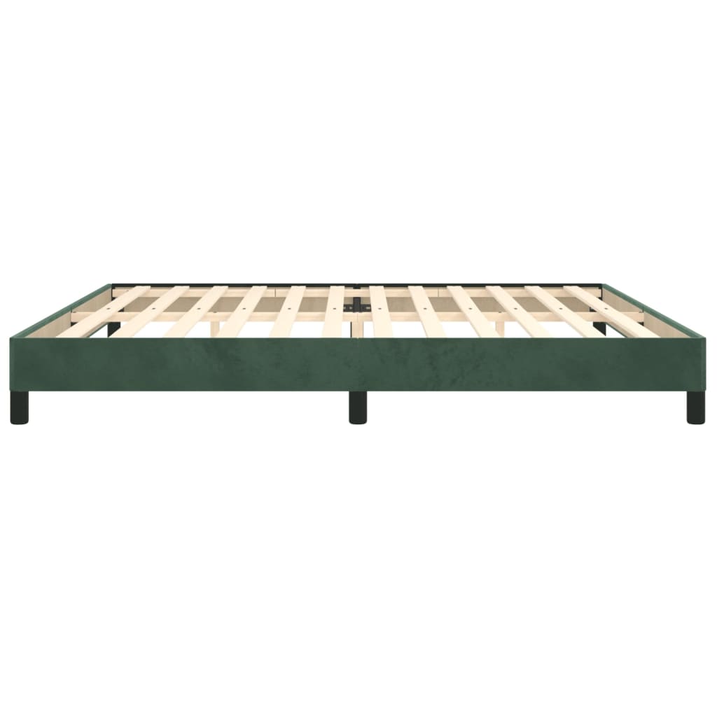 Estrutura de cama 200x200 cm veludo verde-escuro