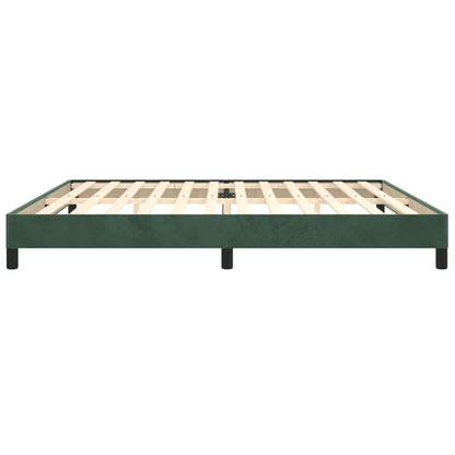 Estrutura de cama 200x200 cm veludo verde-escuro