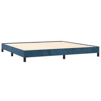 Estrutura de cama 200x200 cm veludo azul-escuro