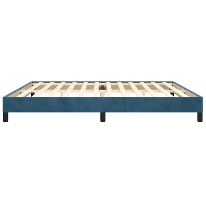 Estrutura de cama 200x200 cm veludo azul-escuro