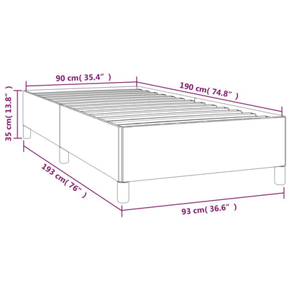 Estrutura de cama 90x190 cm tecido preto