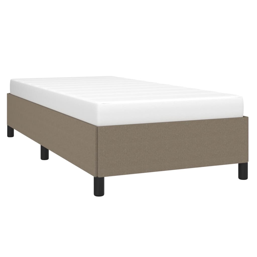 Estrutura de cama 90x190 cm tecido cinza-acastanhado