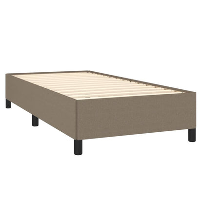 Estrutura de cama 90x190 cm tecido cinza-acastanhado