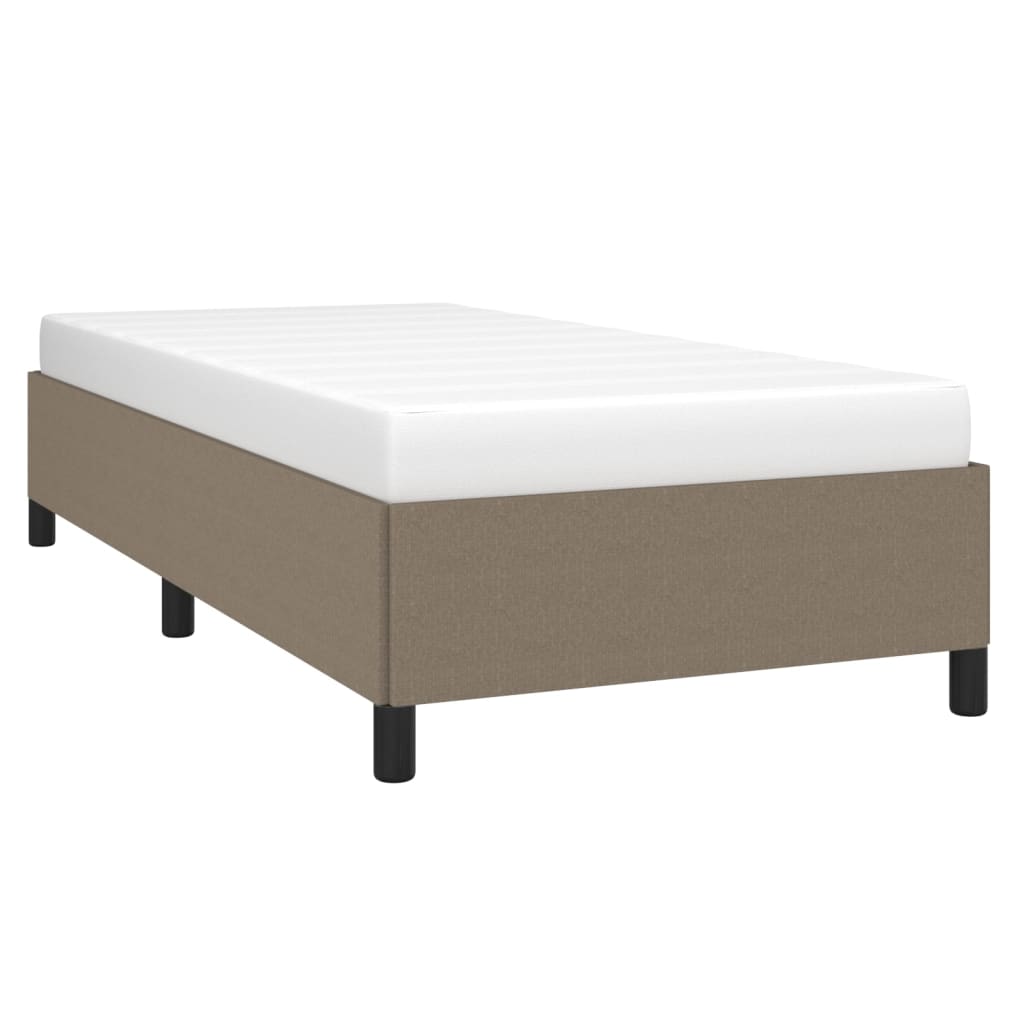 Estrutura de cama 90x200 cm tecido cinza-acastanhado