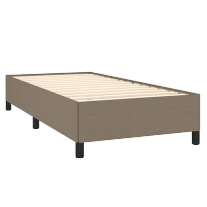 Estrutura de cama 90x200 cm tecido cinza-acastanhado