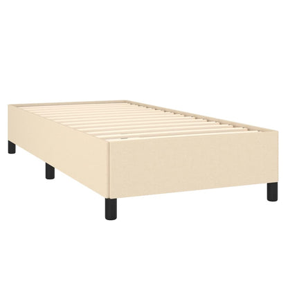 Estrutura de cama 90x200 cm tecido cor creme