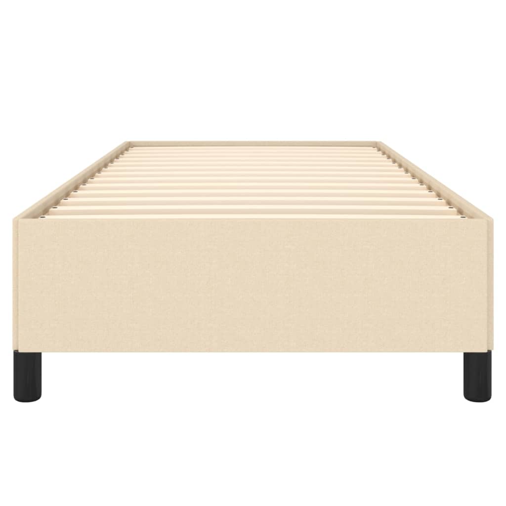 Estrutura de cama 90x200 cm tecido cor creme