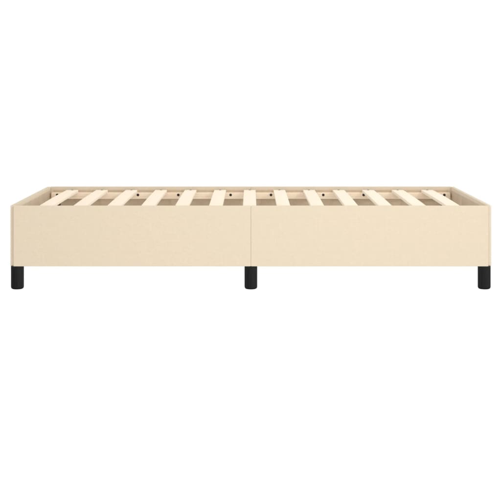 Estrutura de cama 90x200 cm tecido cor creme