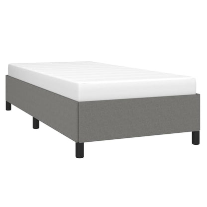 Estrutura de cama 100x200 cm tecido cinzento-escuro