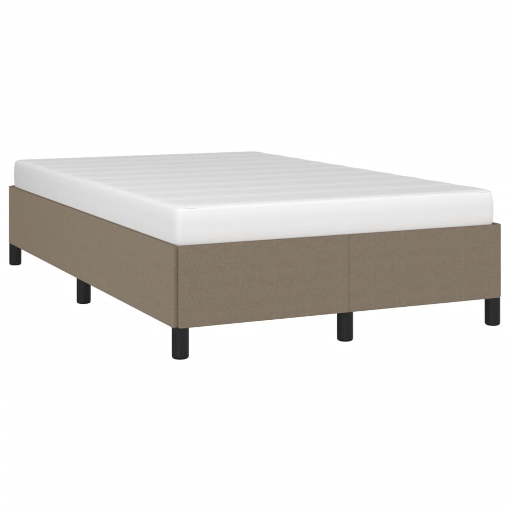 Estrutura de cama 120x200 cm tecido cinza-acastanhado