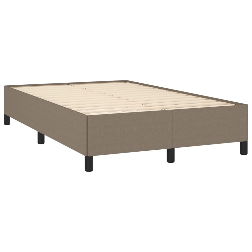 Estrutura de cama 120x200 cm tecido cinza-acastanhado