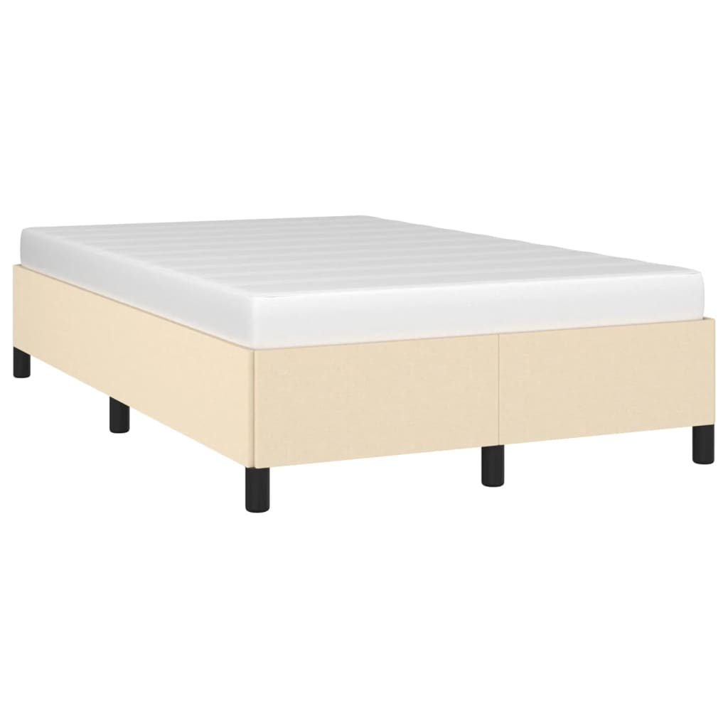 Estrutura de cama 120x200 cm tecido cor creme