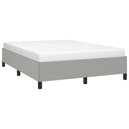 Estrutura de cama 140x190 cm tecido cinza-claro