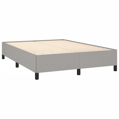 Estrutura de cama 140x190 cm tecido cinza-claro