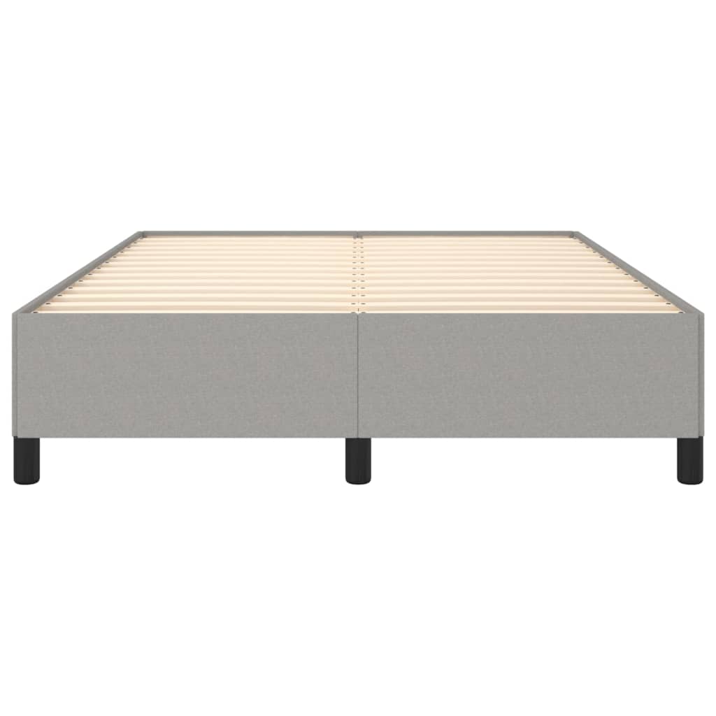 Estrutura de cama 140x190 cm tecido cinza-claro