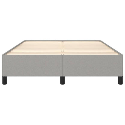 Estrutura de cama 140x190 cm tecido cinza-claro