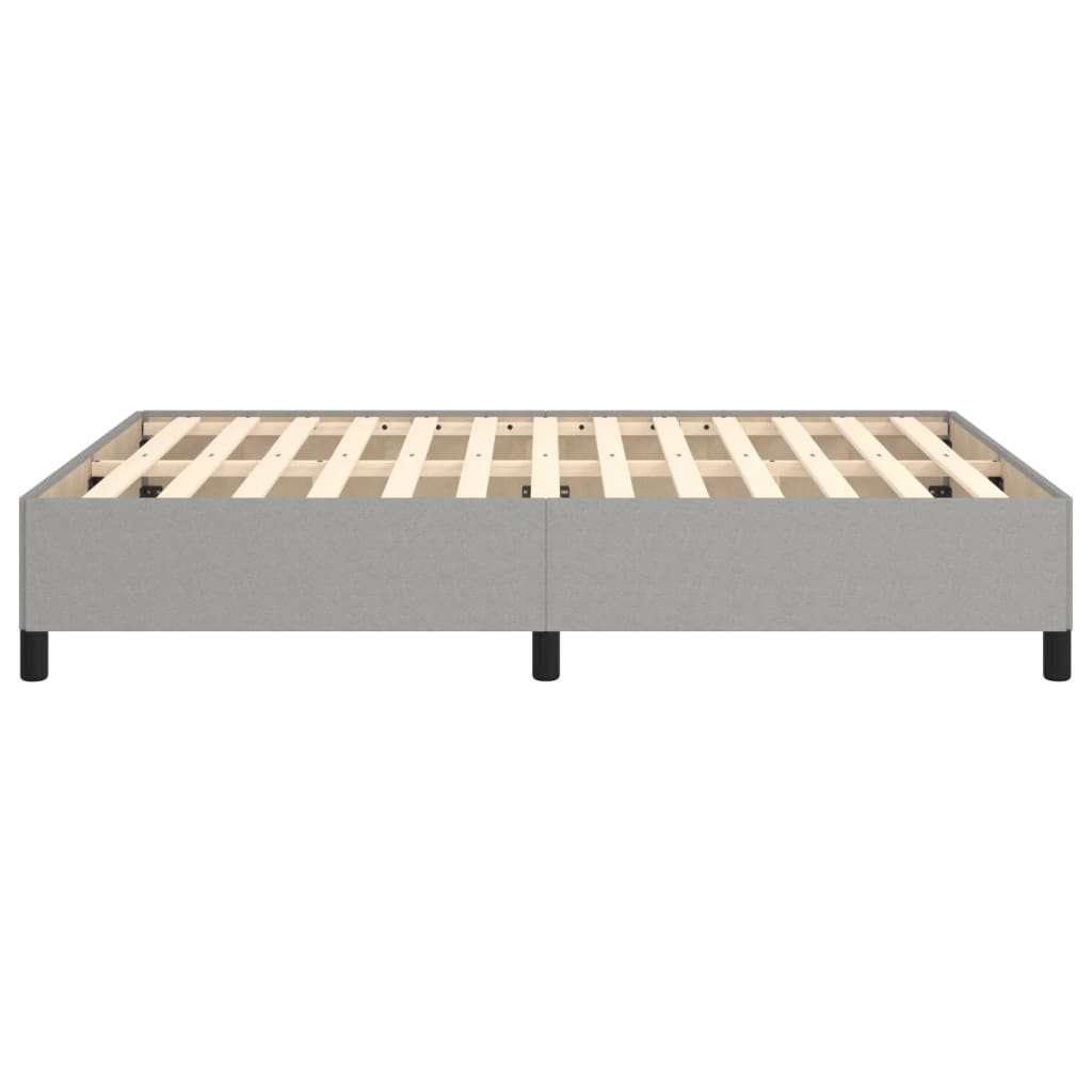 Estrutura de cama 140x190 cm tecido cinza-claro