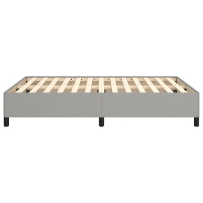 Estrutura de cama 140x190 cm tecido cinza-claro