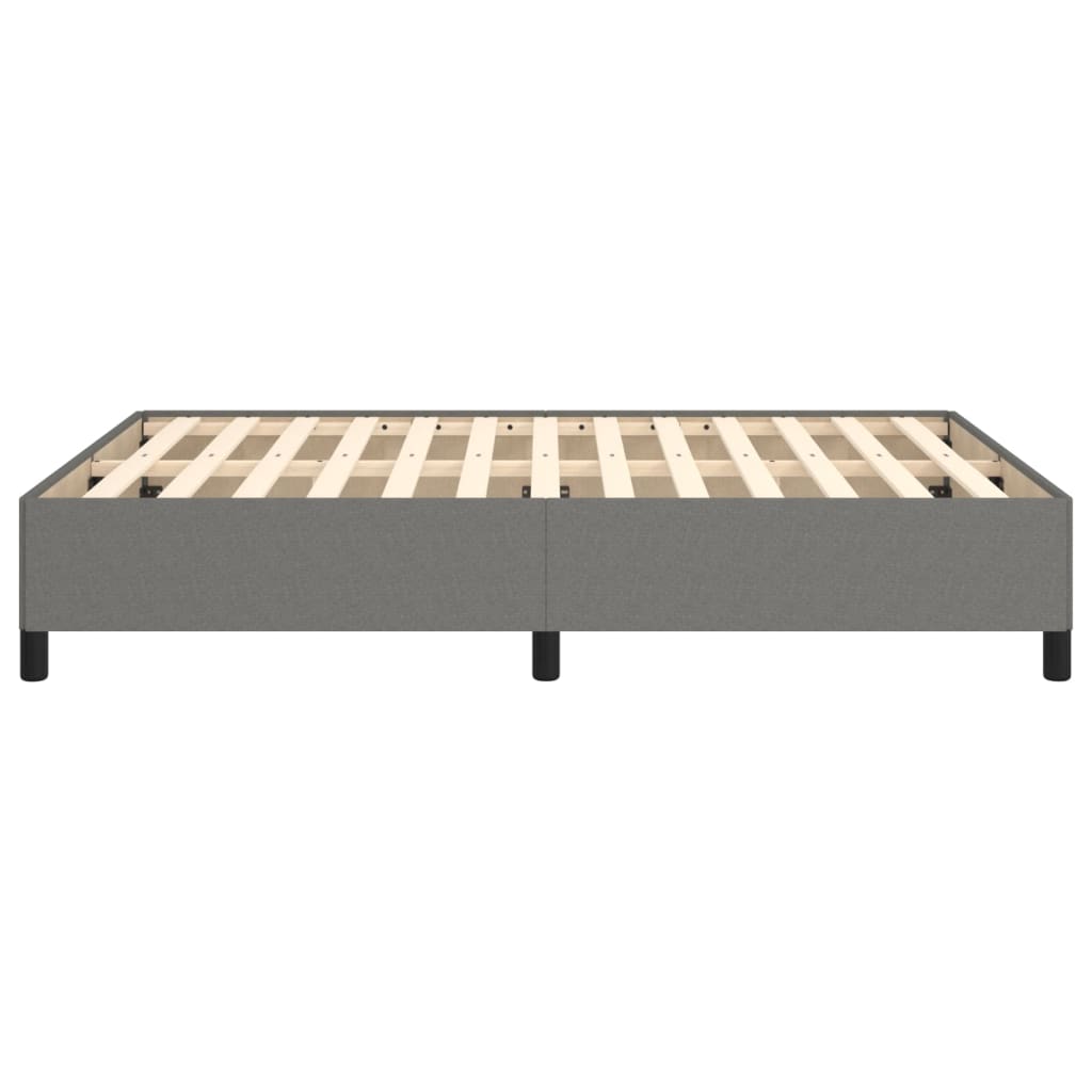 Estrutura de cama 140x190 cm tecido cinzento-escuro