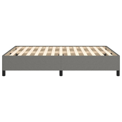 Estrutura de cama 140x190 cm tecido cinzento-escuro