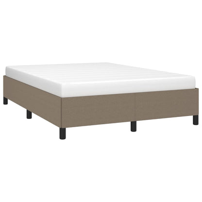 Estrutura de cama 140x190 cm tecido cinza-acastanhado