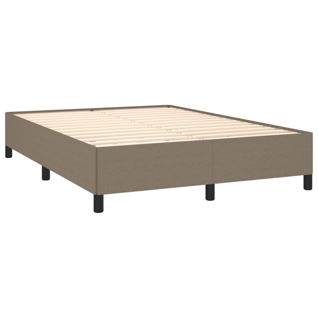 Estrutura de cama 140x190 cm tecido cinza-acastanhado