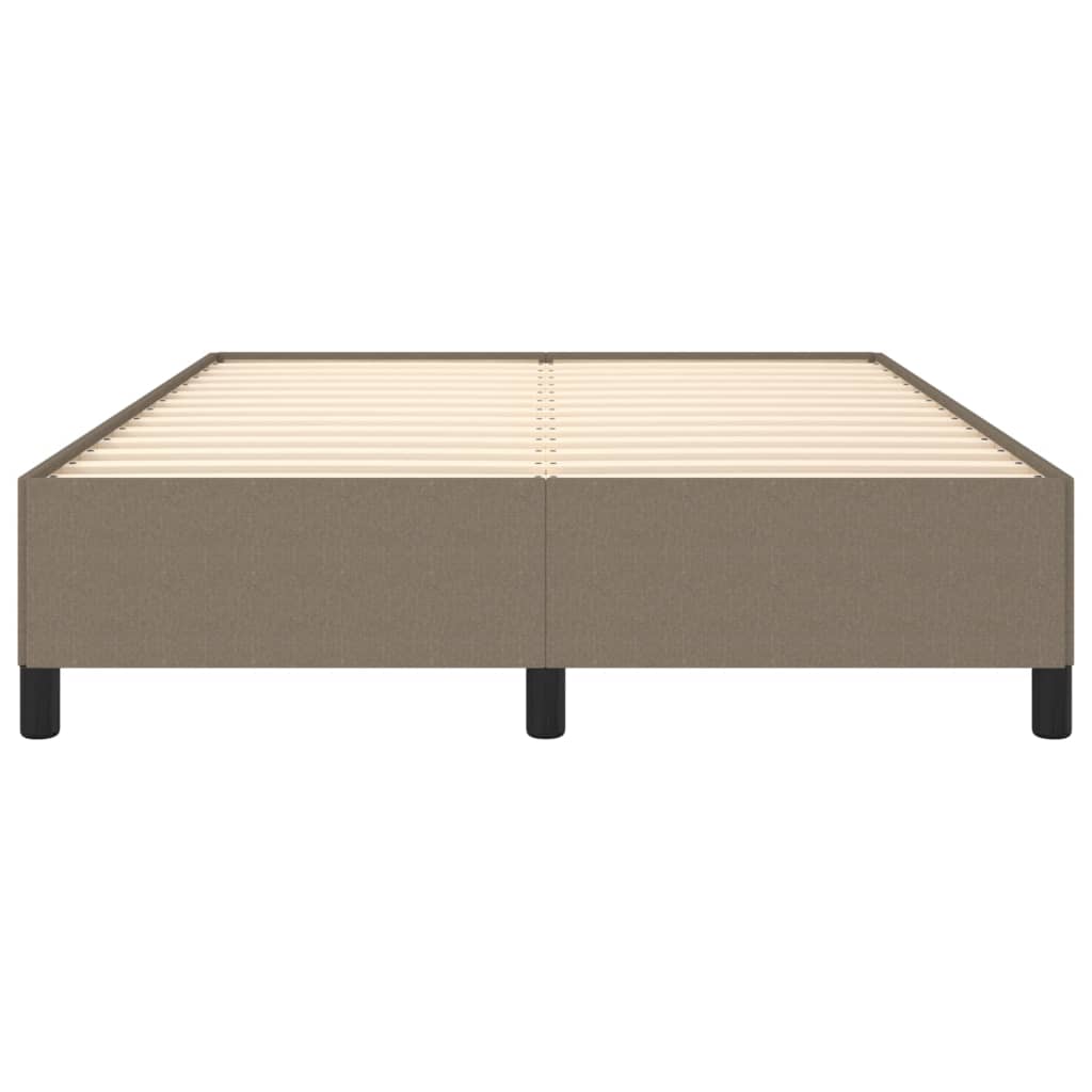 Estrutura de cama 140x190 cm tecido cinza-acastanhado