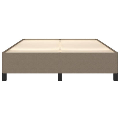 Estrutura de cama 140x190 cm tecido cinza-acastanhado