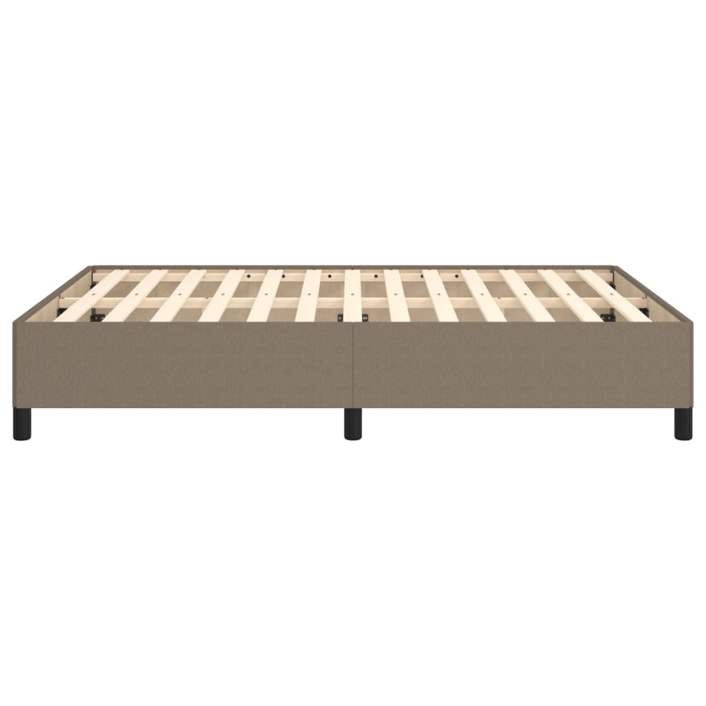 Estrutura de cama 140x190 cm tecido cinza-acastanhado