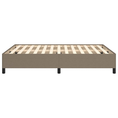 Estrutura de cama 140x190 cm tecido cinza-acastanhado