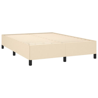 Estrutura de cama 140x190 cm tecido cor creme