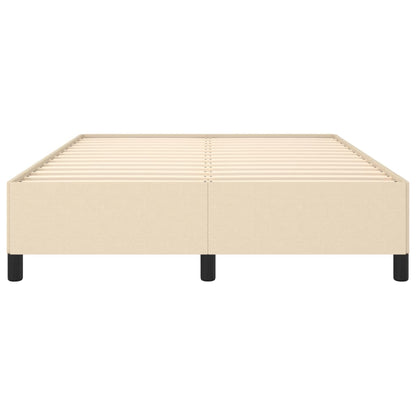 Estrutura de cama 140x190 cm tecido cor creme