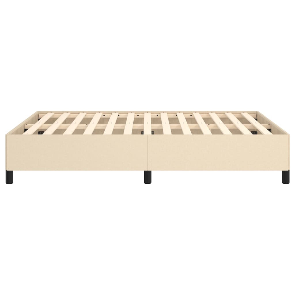 Estrutura de cama 140x190 cm tecido cor creme