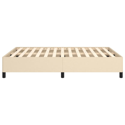 Estrutura de cama 140x190 cm tecido cor creme